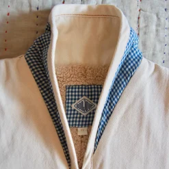 Sleeveless Jacket in Ivory Denim by Bonjour