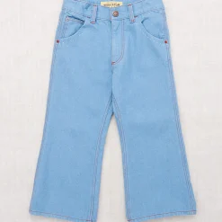 Slim Flared Jeans in Baby Blue by Misha & Puff