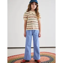 Slim Flared Jeans in Baby Blue by Misha & Puff
