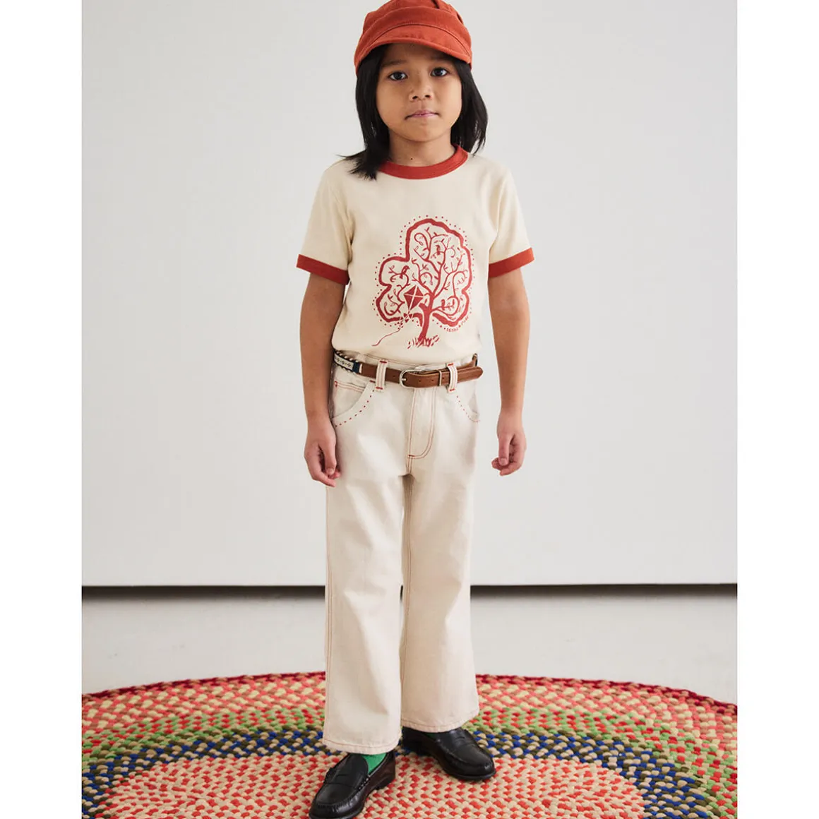 Slim Flared Jeans in Gesso by Misha & Puff