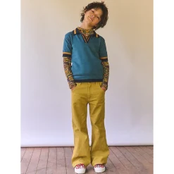 Slim Flared Jeans in Ochre Denim by Misha & Puff - Last Ones In Stock - 5-6 Years