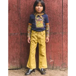 Slim Flared Jeans in Ochre Denim by Misha & Puff - Last Ones In Stock - 5-6 Years