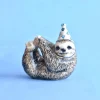 Sloth Party Animal Ceramic Cake Topper by Camp Hollow