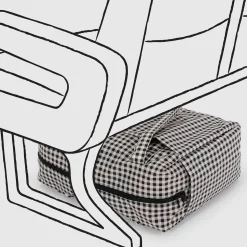 Small Cloud Carry-On Bag in Black and White Gingham by Baggu