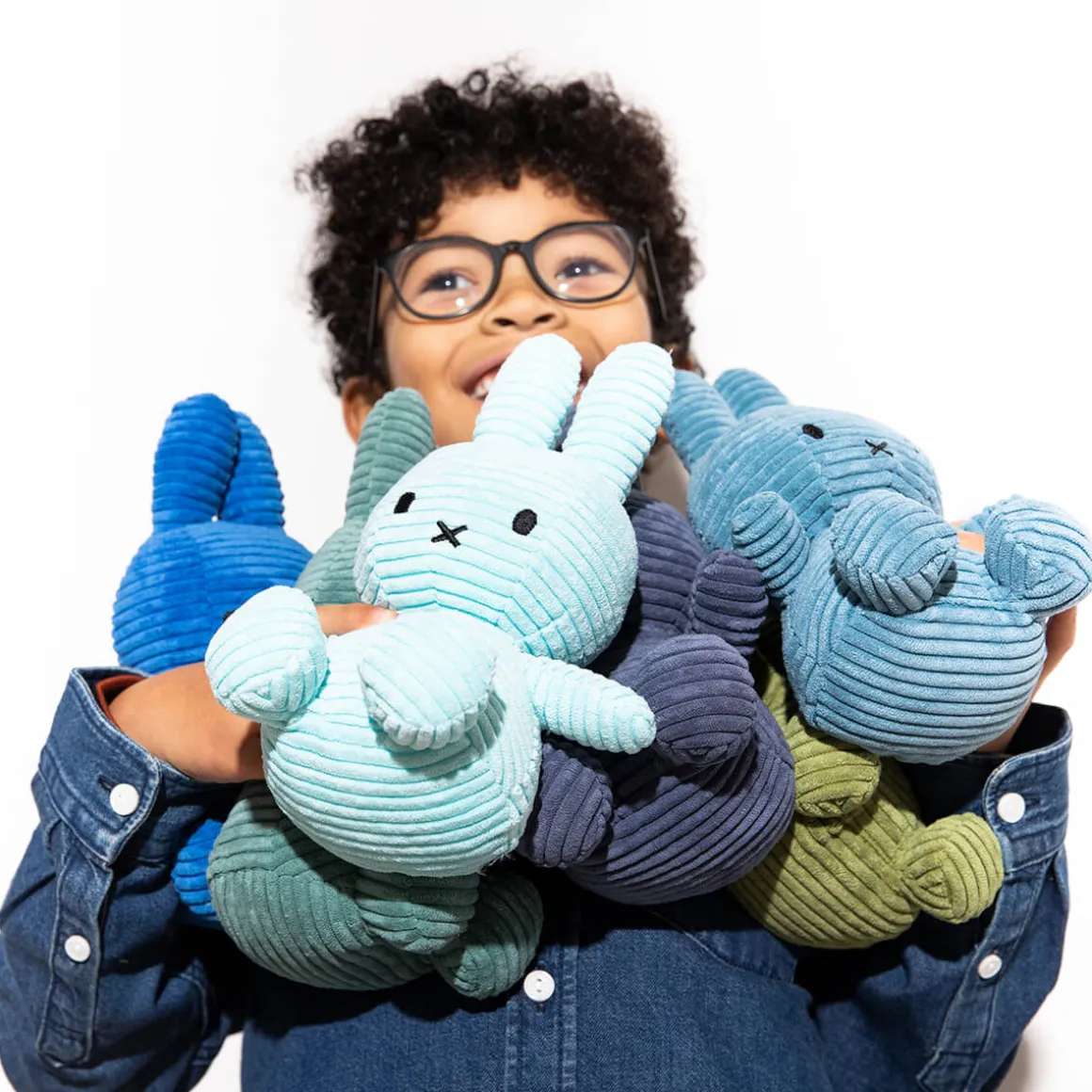 Small Corduroy Miffy in Aviator Blue (23cm) by Bon Ton Toys
