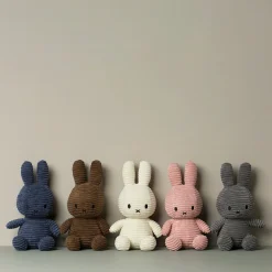 Small Corduroy Miffy in Grey (23cm) by Bon Ton Toys