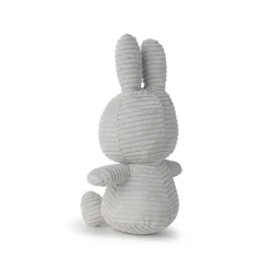 Small Corduroy Miffy in Soft Grey (23cm) by Bon Ton Toys