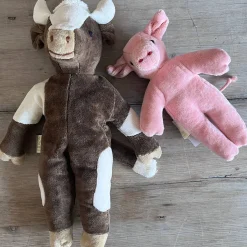 Small Cow Floppy Animal Soft Toy by Senger Naturwelt