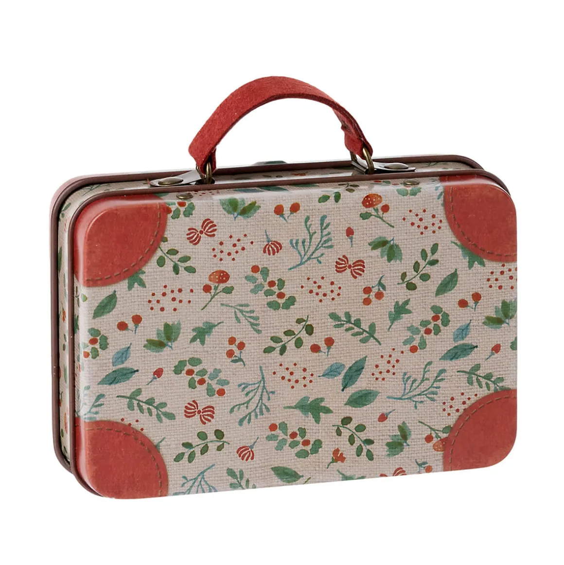 Small Metal Suitcase in Holly by Maileg