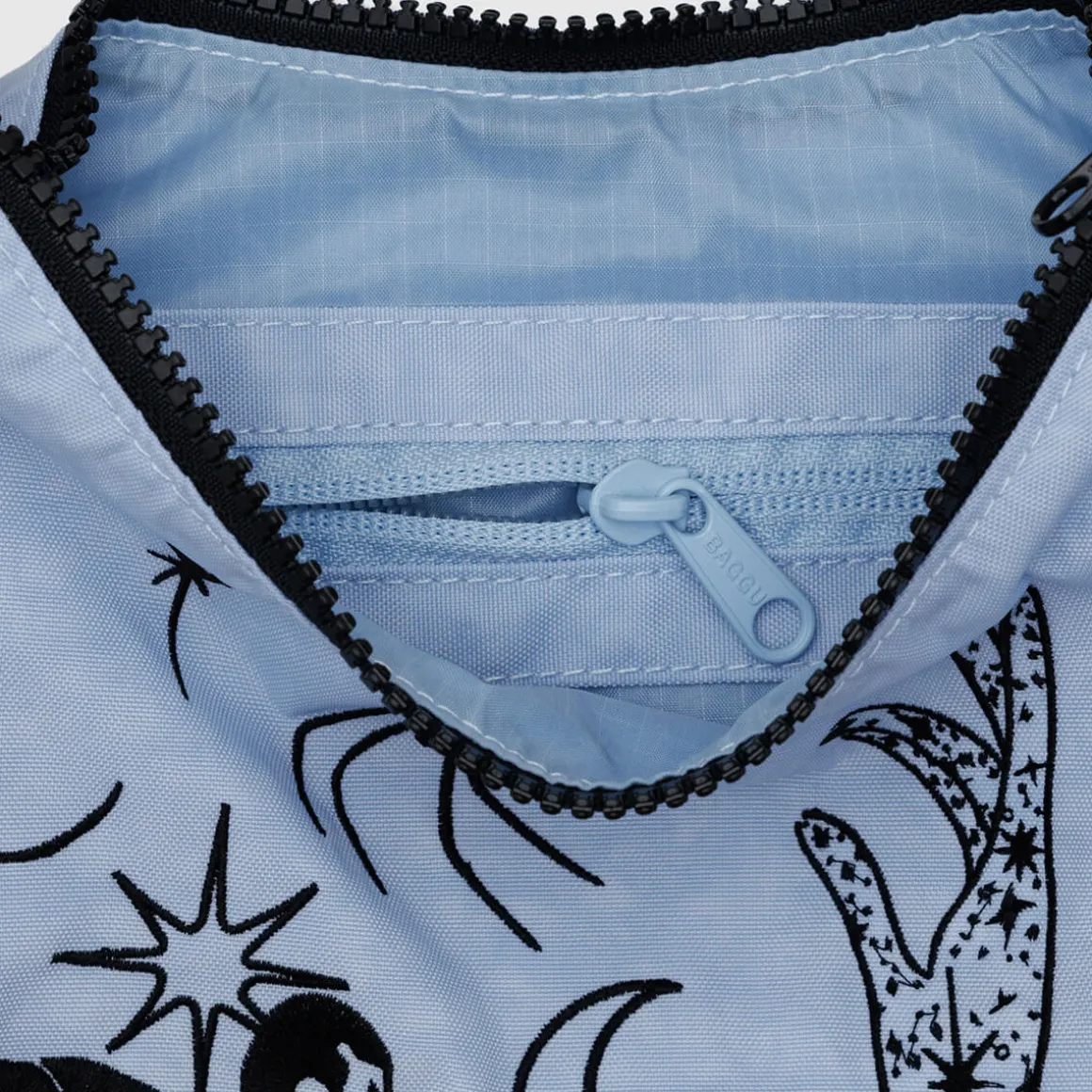Small Nylon Crescent Bag in Embroidered Ballet Icons by Baggu