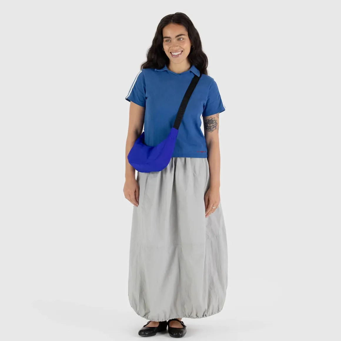 Small Nylon Crescent Bag in Lapis by Baggu