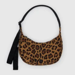 Small Nylon Crescent Bag in Leopard by Baggu