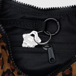 Small Nylon Crescent Bag in Leopard by Baggu