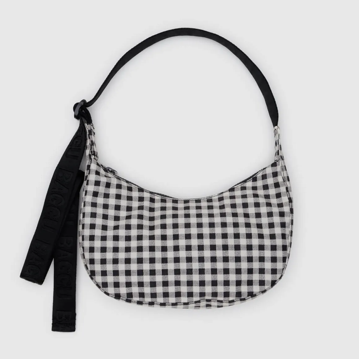 Small Nylon Sling in Black and White Gingham by Baggu