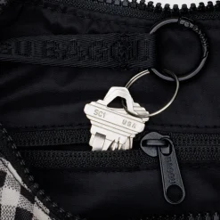 Small Nylon Sling in Black and White Gingham by Baggu