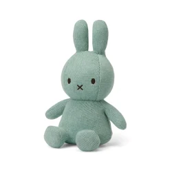 Small Organic Cotton Knit Miffy in Sea Blue (23cm) by Bon Ton Toys