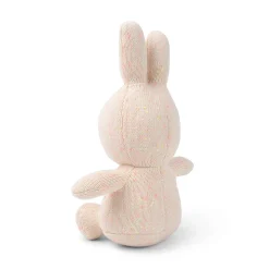 Small Organic Cotton Knit Miffy in Pink and Yellow Melange (23cm) by Bon Ton Toys