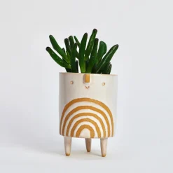 Small Tripod Planter Pot in White / Rainbow by Atelier Stella