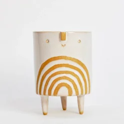Small Tripod Planter Pot in White / Rainbow by Atelier Stella