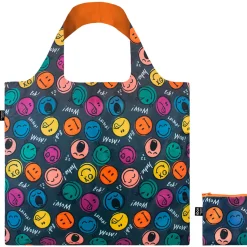 Smiley Boys And Girls Recycled Shopping Bag by Loqi