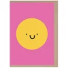 Smiley Face Mini Greetings Card by Rumble Cards