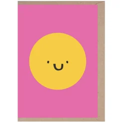 Smiley Face Mini Greetings Card by Rumble Cards