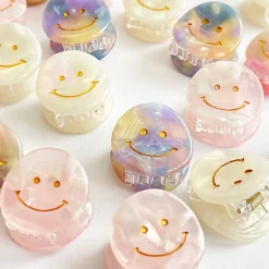 Smiley Mini Hair Claw in Various Colours by Hello Sakura