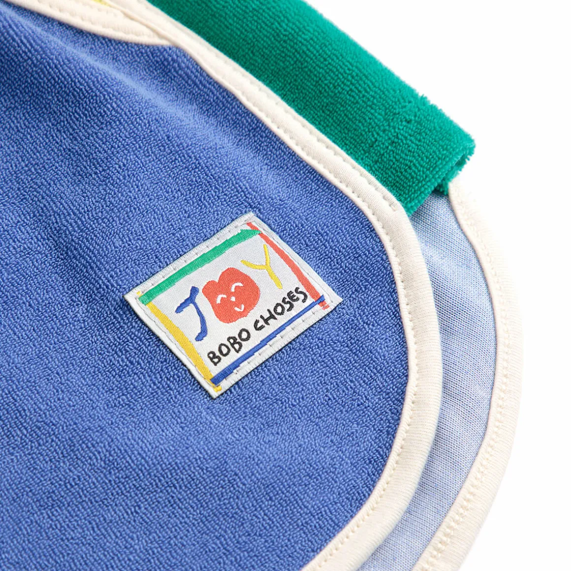 Smiling Colour Block Terry Shorts by Bobo Choses