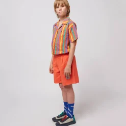 Smiling Woven Bermuda Shorts by Bobo Choses