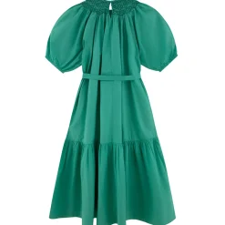 Smocked Dress in Emerald by The Tiny Big Sister - Last Ones In Stock - EUR 34 (UK 6)