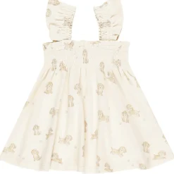 Smocked Jersey Dress in Puppies by Quincy Mae