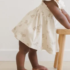 Smocked Jersey Dress in Puppies by Quincy Mae