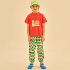 Snail T-Shirt in Red by Jelly Mallow