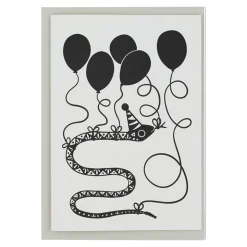 Snake Birthday Greetings Card by Artcadia