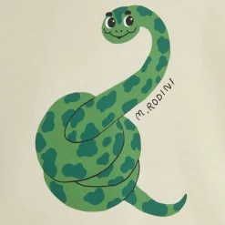 Snake T Shirt in Off White by Mini Rodini