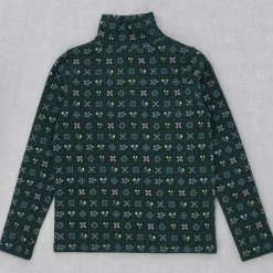 Snap Turtleneck in Black Forest Folk Quilt by Iver & Isla