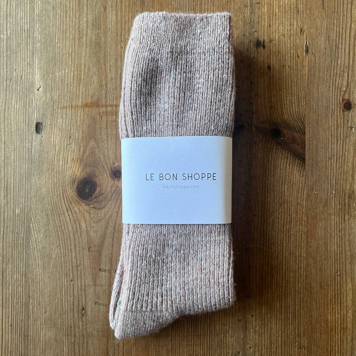 Snow Adult Socks in Mauve by Le Bon Shoppe