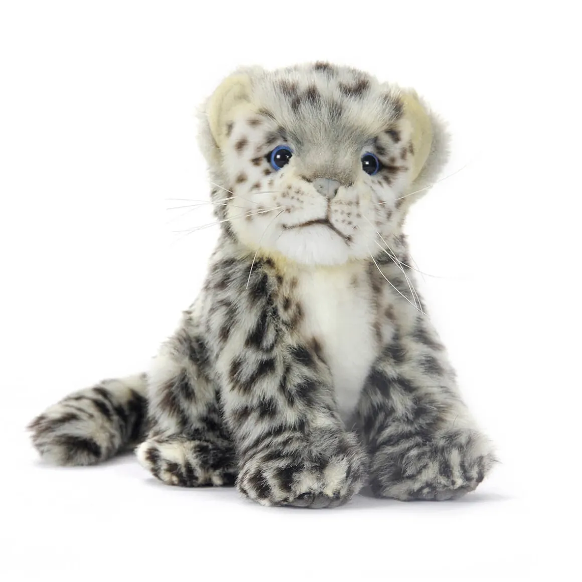 Snow Leopard Cub Sitting (18cm) by Hansa