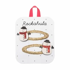 Snowman Glitter Hair Clips by Rockahula