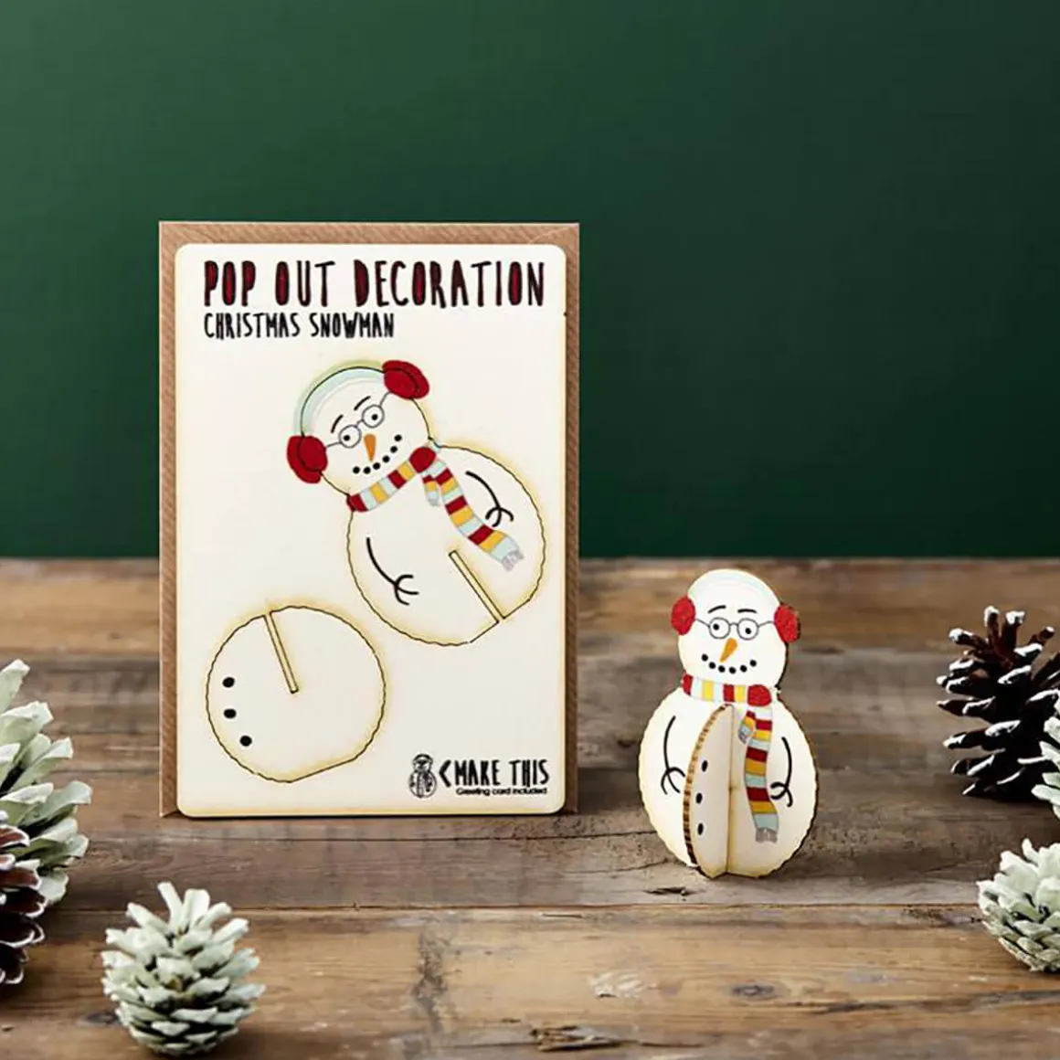 Snowman Pop Out Decoration And Christmas Card by The Pop Out Card Company