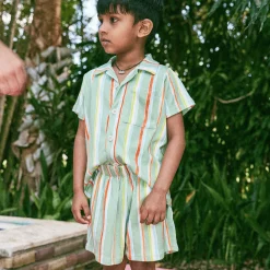 Sonny Top in Mojave Watercolour Stripe by Misha & Puff - Last Ones In Stock - 2-3 Years