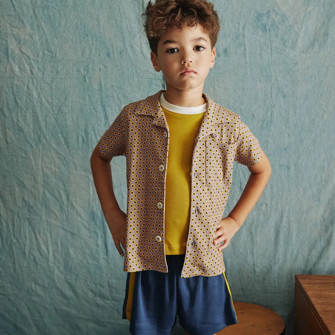 Sonny Top in Pewter Flower Dot by Misha & Puff - Last Ones In Stock - 2-6 Years