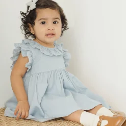 Sophie Dress in Chambray by Quincy Mae