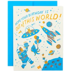 Space Birthday Greetings Card by Hello! Lucky