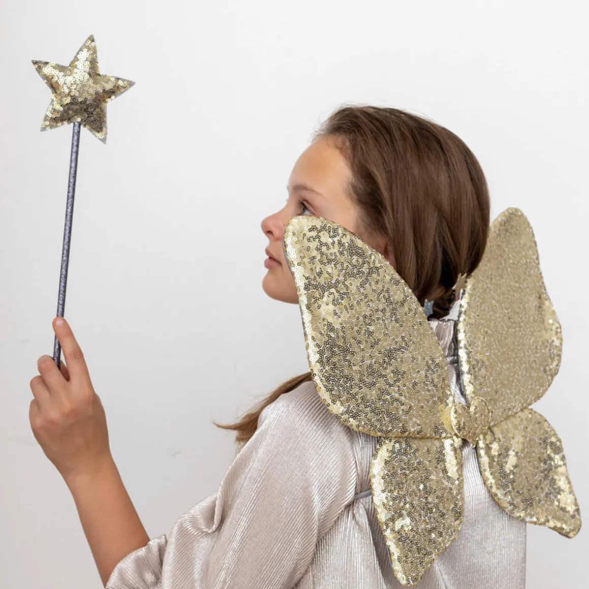 Sparkle Sequin Wings in Gold by Mimi & Lula