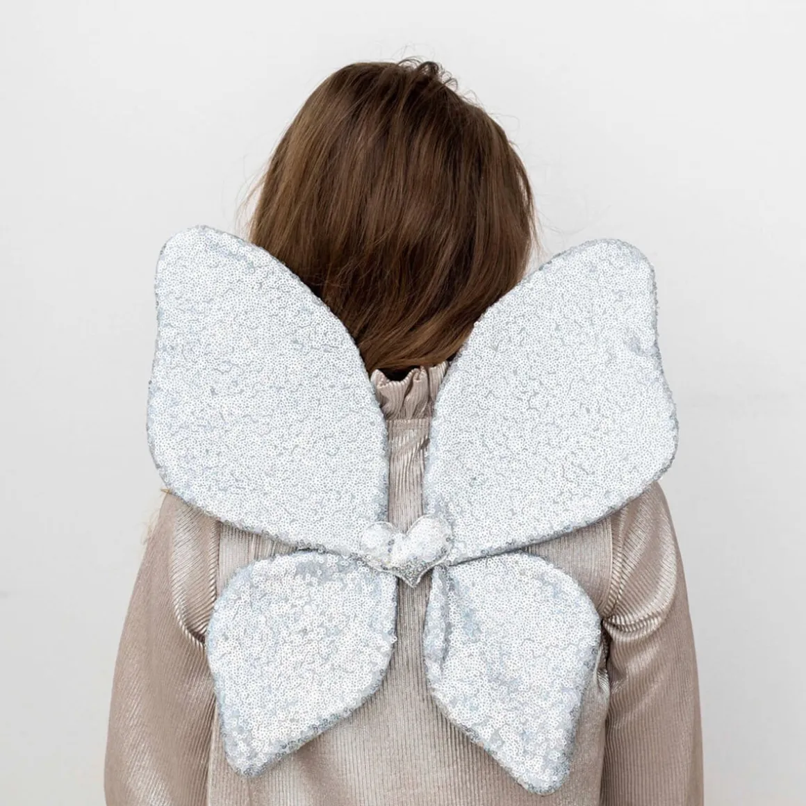 Sparkle Sequin Wings in Silver by Mimi & Lula