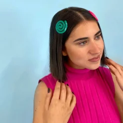Spiral Clip in Green by Chunks