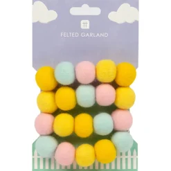 Spring Bunny Small Felt Egg Garland by Talking Tables