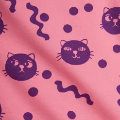 Squiggly Cat Leggings in Pink by Mini Rodini