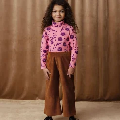 Squiggly Cats Turtleneck in Pink by Mini Rodini